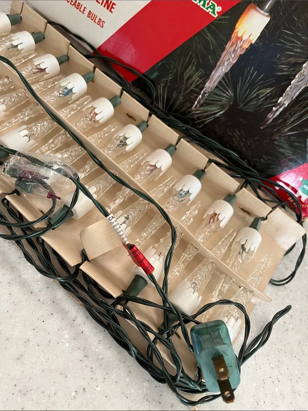 Vtg NOMA 20 Indoor ICICLE Lites MCM Christmas Made In Korea Tested Working